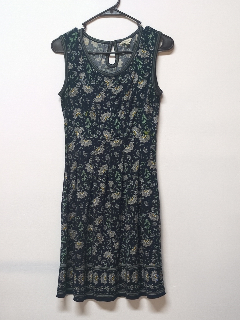 Max Studio Dark Floral Sleeveless Fit Flare Dress Size XS